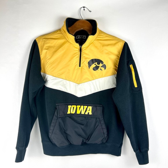 Iowa Black and Yellow Quarter-Zip Sweatshirt - Picture 1 of 5